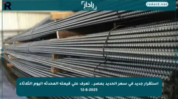 استقرار جديد في سعر الحديد بمصر.. تعرف على قيمته المحدثة اليوم الثلاثاء 12-8-2025